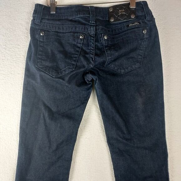 Miss Me JP7220G Women’s Jeans 27x30 Dark Wash Sequin Embellished Super Skinny - Picture 6 of 15
